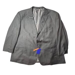 Giorgio Fiorelli Blazer Mens 58R Charcoal G49412 2BT Vent Nopleat Sport Coat NEW